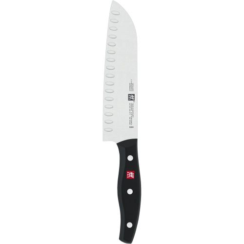  ZWILLING Twin Signature 7-inch Hollow Edge Santoku Knife, Razor-Sharp, Made in Company-Owned German Factory with Special Formula Steel perfected for almost 300 Years, German Knife,