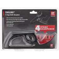 ZWILLING 4-Stage Pull Through Knife Sharpener, Professional Knife Sharpener, Black, Stainless Steel