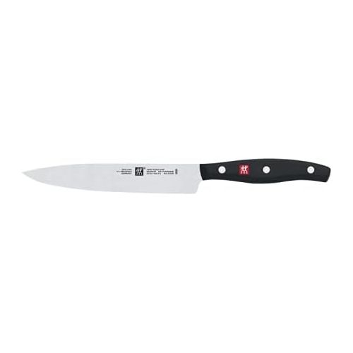  Zwilling? J.A. Henckels Twin Signature, Chef Knife Set, Utility Knife, Paring Knife, Chef Knife 8 Inch, German Knife Set, Black with J.A. Henckels 4-Stage Pull Through Knife Sharpe
