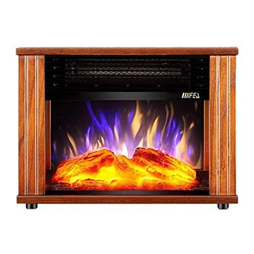  ZXCVBNM Wall Mounted Electric Fire Electric Stove Fireplaces,Log Burner Electric Fire Stove,Freestanding Electric Fireplace Fire Wood Log Burning Effect Flame Heater Stove900/1800W Electri