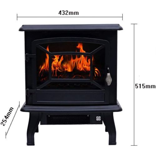  ZXCVBNM Wall Mounted Electric Fire (red)Electric Fireplace,Electric Stove Fireplaces,Log Burner Electric Fire Stove Freestanding Electrical Fireplace Indoor Heater Stove Log Wood Electric
