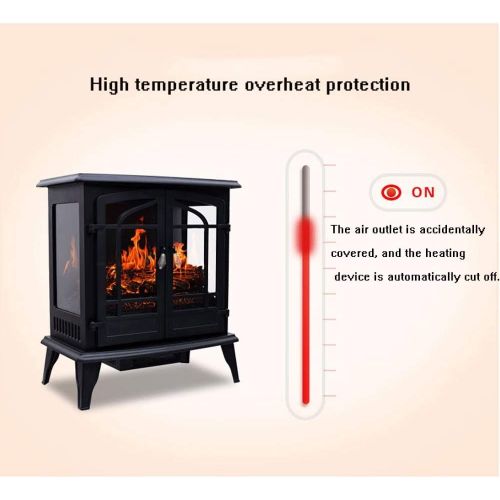  ZXCVBNM Wall Mounted Electric Fire (red)Electric Fireplace,Electric Stove Fireplaces,Log Burner Electric Fire Stove Freestanding Electrical Fireplace Indoor Heater Stove Log Wood Electric