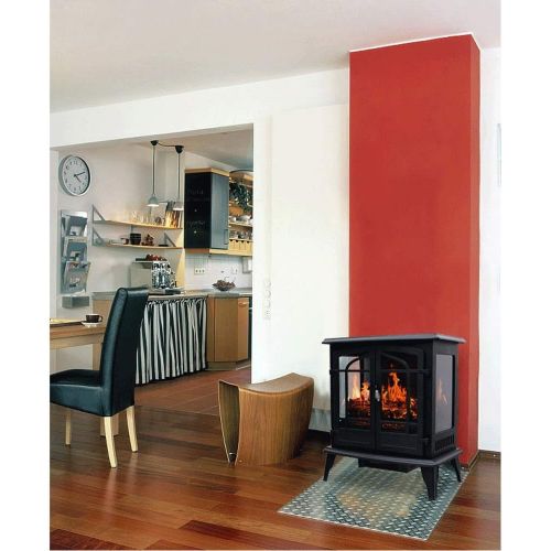  ZXCVBNM Wall Mounted Electric Fire (red)Electric Fireplace,Electric Stove Fireplaces,Log Burner Electric Fire Stove Freestanding Electrical Fireplace Indoor Heater Stove Log Wood Electric