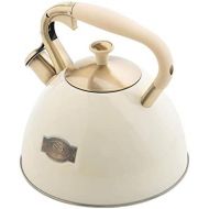 ZXCVBNM 3 Quart Food Grade Whistling Kettle Stainless Steel Tea Kettle, Stylish Wood Anti Slip Handle Tea Kettle for Stove Top That Heats Fast with Ergonomic Handle Compatible with All Sto