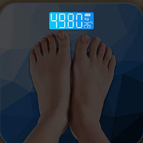  ZXMDMZ-Scales Household Adult Precision Compact Weight Scale, Small Body Weight Loss Meter Charging Model - 10.2x10.2x0.8inch ZXMDMZ (Color : Blue)