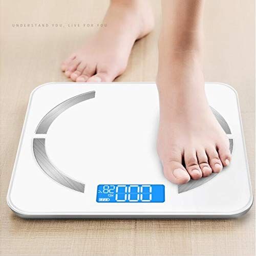  ZXMDMZ-Scales Smart Home Small Adult Precision Electronic Health Weight Scale Bluetooth APP USB Charging -10.2x10.2x0.7inch ZXMDMZ (Color : White)