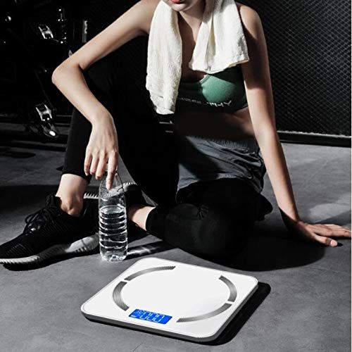  ZXMDMZ-Scales Smart Home Small Adult Precision Electronic Health Weight Scale Bluetooth APP USB Charging -10.2x10.2x0.7inch ZXMDMZ (Color : White)