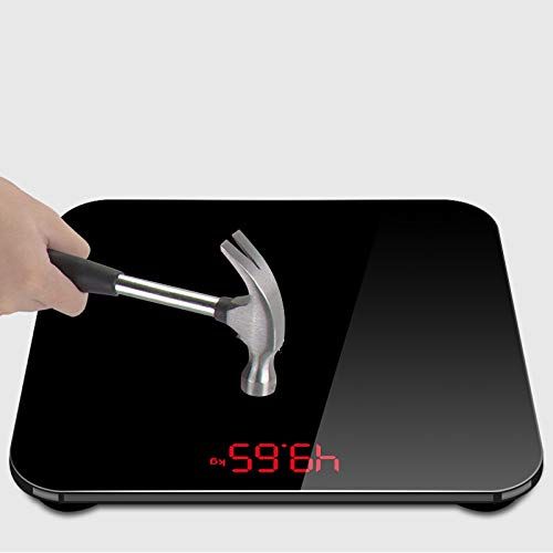  ZXMDMZ-Scales Weighing Electronic Scale, Home Adult Weight Accurate Human Body Weight Scale Meter Can Be Charged - 11x11x0.9inch ZXMDMZ (Color : Black-B)
