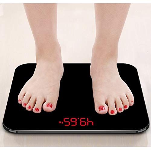  ZXMDMZ-Scales Weighing Electronic Scale, Home Adult Weight Accurate Human Body Weight Scale Meter Can Be Charged - 11x11x0.9inch ZXMDMZ (Color : Black-B)