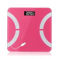 ZXMDMZ-Scales Bathroom LED Screen Body Grease Electronic Weight Scale, Body Composition Analysis Health Smart Home - 11.8x11.8x1inch ZXMDMZ (Color : Pink)