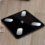 ZXMDMZ-Scales Bluetooth Body Fat Smart BMI Scale Digital Bathroom Wireless Weight Scale, Body Composition Analyzer with Smartphone App - 11.4x9.3x0.8inch ZXMDMZ (Color : Black)