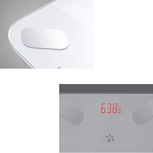  ZXMDMZ-Scales Bluetooth Body Fat Smart BMI Scale Digital Bathroom Wireless Weight Scale, Body Composition Analyzer with Smartphone App - 11.4x9.3x0.8inch ZXMDMZ (Color : Black)