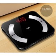 ZXMDMZ-Scales Small Precision Home Male and Female Adult Weight Loss Intelligent Body Fat Scale - Charging Model - 11x11x0.9inch ZXMDMZ (Color : Black)