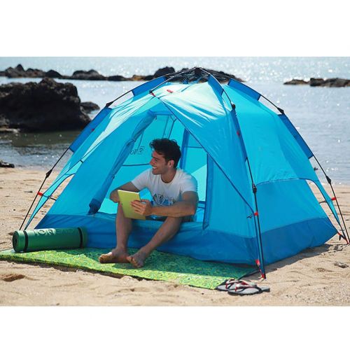  ZXY Outdoor Vollautomatische Familienzelt, Fuer Camping Instant 3-4 Personen Wasserdicht Double-Layer Verdicken Sie Reise Beach