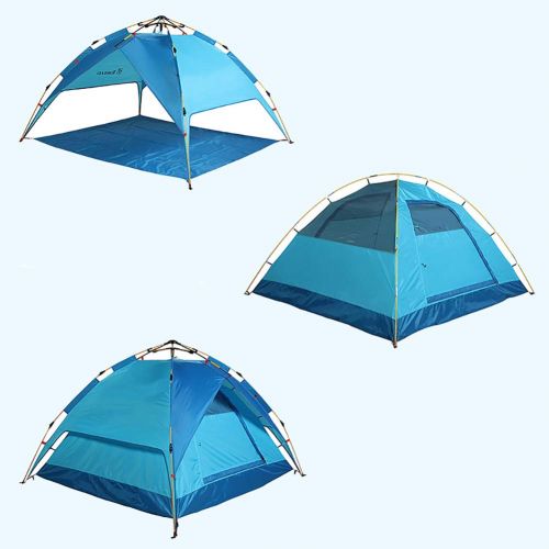  ZXY Outdoor Vollautomatische Familienzelt, Fuer Camping Instant 3-4 Personen Wasserdicht Double-Layer Verdicken Sie Reise Beach