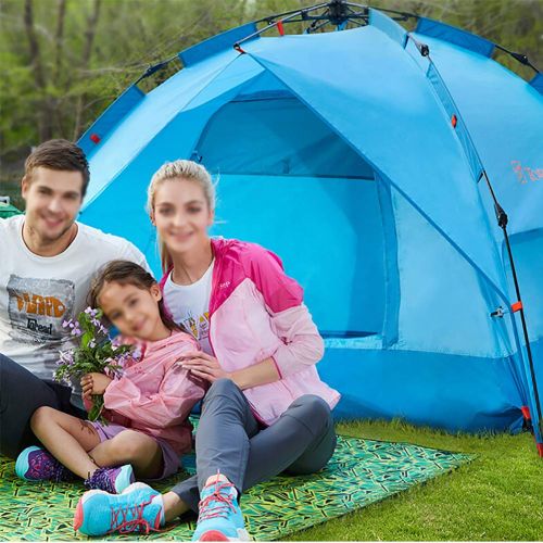  ZXY Outdoor Vollautomatische Familienzelt, Fuer Camping Instant 3-4 Personen Wasserdicht Double-Layer Verdicken Sie Reise Beach