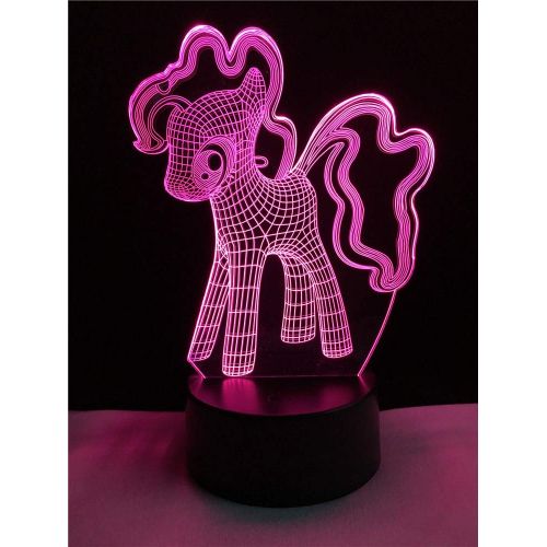  ZXYSMS Cute Unicorn 3D Lovely Night Lamp Led USB Lighting Multi-Colors Mood Desk Table Light Xmas Gift,USB Touch Switch