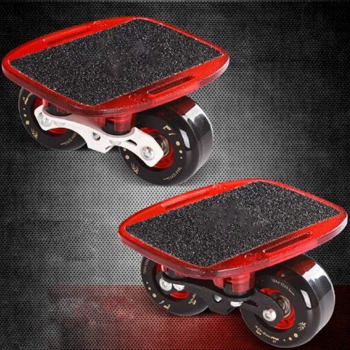  ZY Tragbares Roller-Road-Drift-Skateboard Stossfestes Anti-Rutsch-Split-Skateboard mit PU-Rad,Red