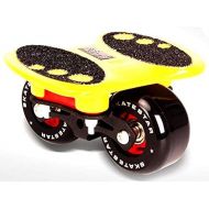 ZY Tragbares Split-Roller-Strassen-Driftboard Highway-Gleitschutz-Skateboard fuer Skateboard-Skateboard,yellowplateyellowframe