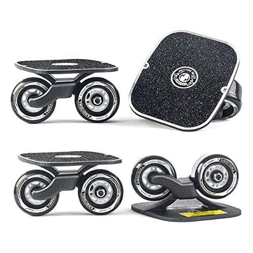  ZY Tragbares Strassenrollen-Drift-Skateboard Geteiltes rutschfestes, hochelastisches, verschleissfestes Komfort-Driftboard,Black