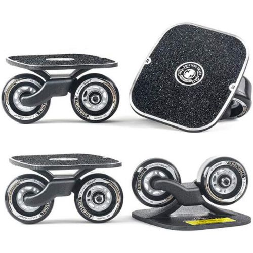  ZY Tragbares Strassenrollen-Drift-Skateboard Geteiltes rutschfestes, hochelastisches, verschleissfestes Komfort-Driftboard,Black