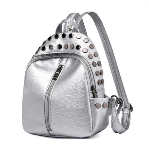  ZYEE_BAG Clearance Sale! Vintage Womens Rivets Leather Backpack Satchel Travel School Rucksack Bag  ZYEE