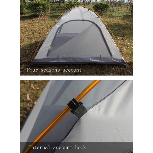  ZYL-YL 2 People Camping Tent Outdoor Shade Canopy Waterproof Tarp Sun Shelter Compatible with Mountaineering Hiking Picnic Rainfly