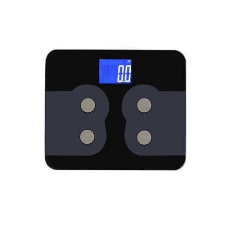  ZYY Bluetooth Digital Body Fat Scales Wireless Smart Weighing Weight Bathroom,180kg/ 400 Lb / 28st, Body Fat, Water, Muscle Mass (Color : Black)