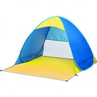 ZZ Lighting Durable&Portable Automatic Pop Up Beach Tent Sun Shelter for 2-3 Person with UV 50+ Protection