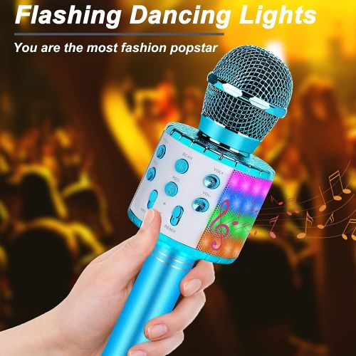  ZZLWAN Karaoke Microphone for Kids Gifts Age 4-12,Hot Toys for 5 6 7 8 Year Old Kids Singing Microphone,Popular Birthday Presents for 9 10 11 12 Year Old Teenager