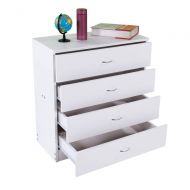 ZZOFFYAL ZOFFYAL 4 Drawers Dresser Wood Chest Cabinet for Closet to Storing Clothes,Cosmetic and All Kind Accessories