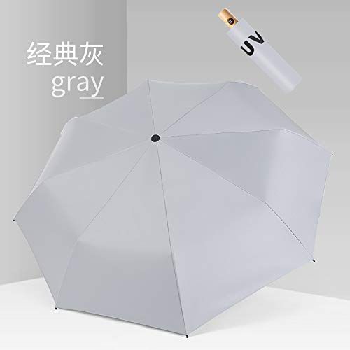  ZZSIccc Parasol Wooden Handle Three Fold Automatic Umbrella Folding Self-Opening Umbrella B