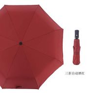 ZZSIccc Parasol Fully Automatic Umbrella Folding Umbrella Windproof Black Plastic Sunscreen Umbrella E