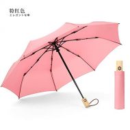 ZZSIccc Parasol Automatic Umbrella Men and Women Retro Wooden Handle Umbrella F