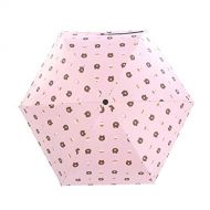 ZZSIccc Parasol Uv Protection Umbrella Umbrella Color Sun Folding Umbrella A4 50 Fold Pink Bear