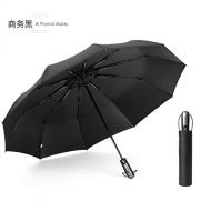 ZZSIccc Parasol Ten Bone Automatic Umbrella Uv Protection Umbrella A7 Automatic Black Plastic Business Black