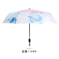ZZSIccc Parasol Portable Butterfly Print Sun Umbrella Rain and Rain Dual-Use Sun Umbrella A Pink