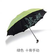 ZZSIccc Parasol Sun Umbrella Umbrella Three Folding Ten Bone Umbrella Dual-Use Umbrella U
