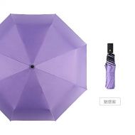 ZZSIccc Parasol Solid Color Automatic Folding Sun Umbrella Sunscreen Ladies Umbrella A5