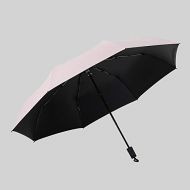 ZZSIccc Parasol Folding Sun Umbrella, Rain and Rain, Dual-Use, Three-Fold Umbrella, B, Light Powder