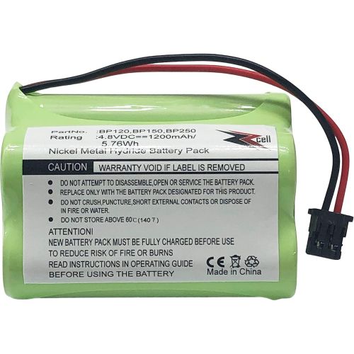  [아마존베스트]2-Pack ZZcell Battery for Bearcat Sportcat BP120 / BP150 / BP180 / BP250, Uniden BBTY0356001 1200 mAh