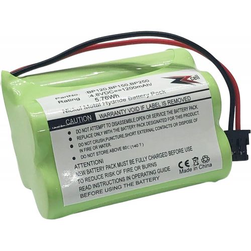  [아마존베스트]2-Pack ZZcell Battery for Bearcat Sportcat BP120 / BP150 / BP180 / BP250, Uniden BBTY0356001 1200 mAh