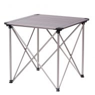 Za ZA Outdoor Portable Aluminum Alloy Folding Table, Lightweight Camping Table with Storage Bag, Foldable Desk for Picnic Party Dining Camp BBQ Fishing