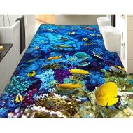 [아마존핫딜][아마존 핫딜] ZaH Thin 3D Area Rug Non-Slip Doormat Carpet Printing Rug for Living Room, Bedroom, Kitchen, Bathroom (5x7-63x90.6, Seaworld)