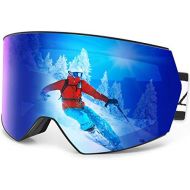 [아마존 핫딜] Zacro Ski Snowboard Goggles Anti Fog - Interchangeable Lens Over Glasses Snow Skiing Goggles for Men Women Youth