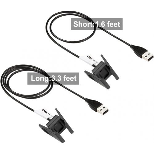  [아마존베스트]Zacro Fitbit Charge 2 Charger 2Pcs Replacement USB Charger Charging Cable for Fitbit Charge 2 with Cable Cradle Dock Adapter for Fitbit Charge 2 Smart Watch(3.3 feet +1.6 feet)