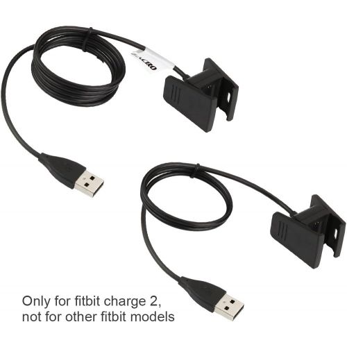  [아마존베스트]Zacro Fitbit Charge 2 Charger 2Pcs Replacement USB Charger Charging Cable for Fitbit Charge 2 with Cable Cradle Dock Adapter for Fitbit Charge 2 Smart Watch(3.3 feet +1.6 feet)