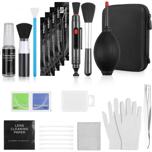  Zacro 14-in-1 Proonal Camera Cleaning Kit (with Carry Case), Including Blowing Bottle/Detergent/Cleaning Pen/Cleaning Brush/Cleaning Swabs/Cleaning Cloth