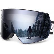 Zacro Ski Snowboard Goggles Anti Fog - Interchangeable Lens Over Glasses Snow Skiing Goggles for Men Women Youth