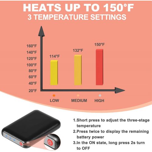  Heated Socks for Men & Women- Zacro 5000 mAh Battery Powered Electric Socks with Wash Bag, Battery Thermal Foot Warmer, Rechargeable Heating Socks for Hunting, Skiing, Hiking